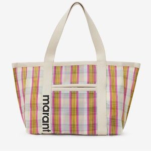 NWT Isabel marant Darwen Plaid Nylon Tote Bag